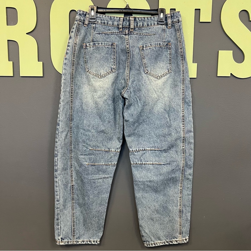 Women’s Baggy Barrel Jeans Medium Wash Size XL - Picture 4 of 4